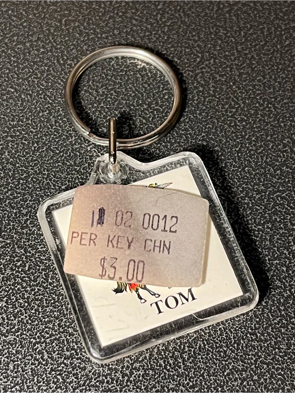 Vintage 90’s Excalibur Las Vegas Hotel Keyring Keychain ‘Tom’